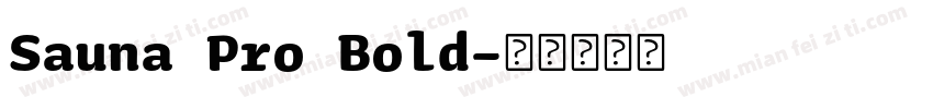 Sauna Pro Bold字体转换